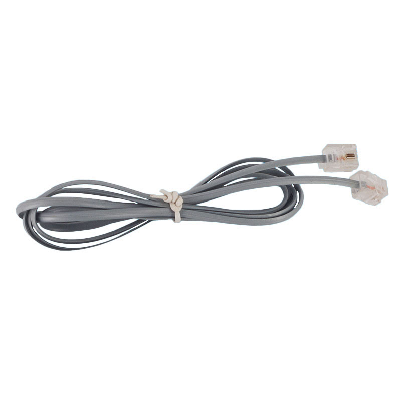 6 Conductor Flat Telephone Cable with BC Conductor and RJ11 6P6C from Exact Cables