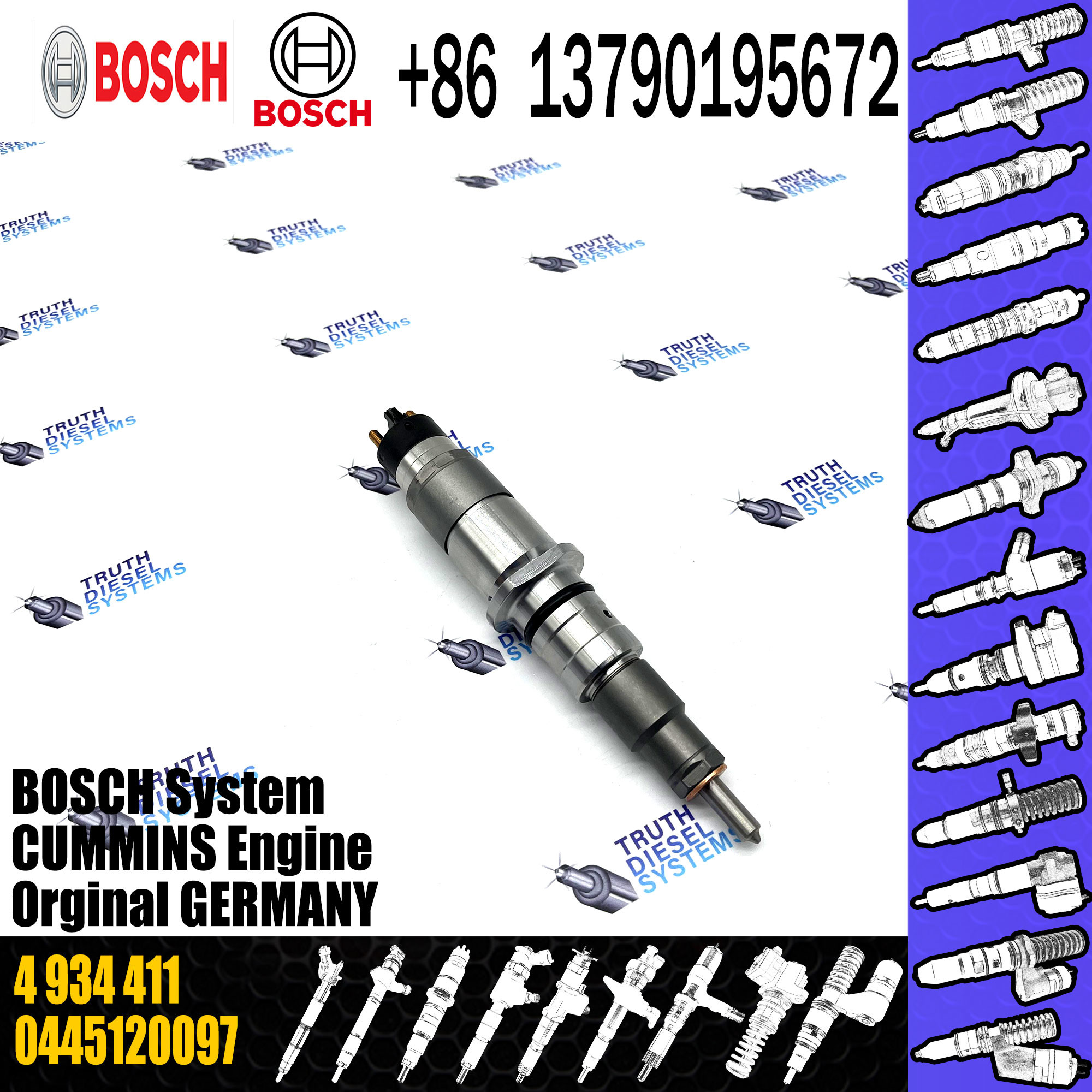 Common Rail Injector Assembly 0445120237 84347519 5263310 4944476 4934411 for CASE NEW HOLLAND Cummins ISL ISC 8.3 diese