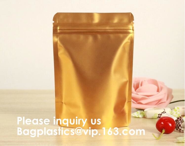 Semi-Clear Window Hang-Hole Stand-Up k Pouch,Aluminum Packaging Bags Laser k Stand up Resealable Pouches wit