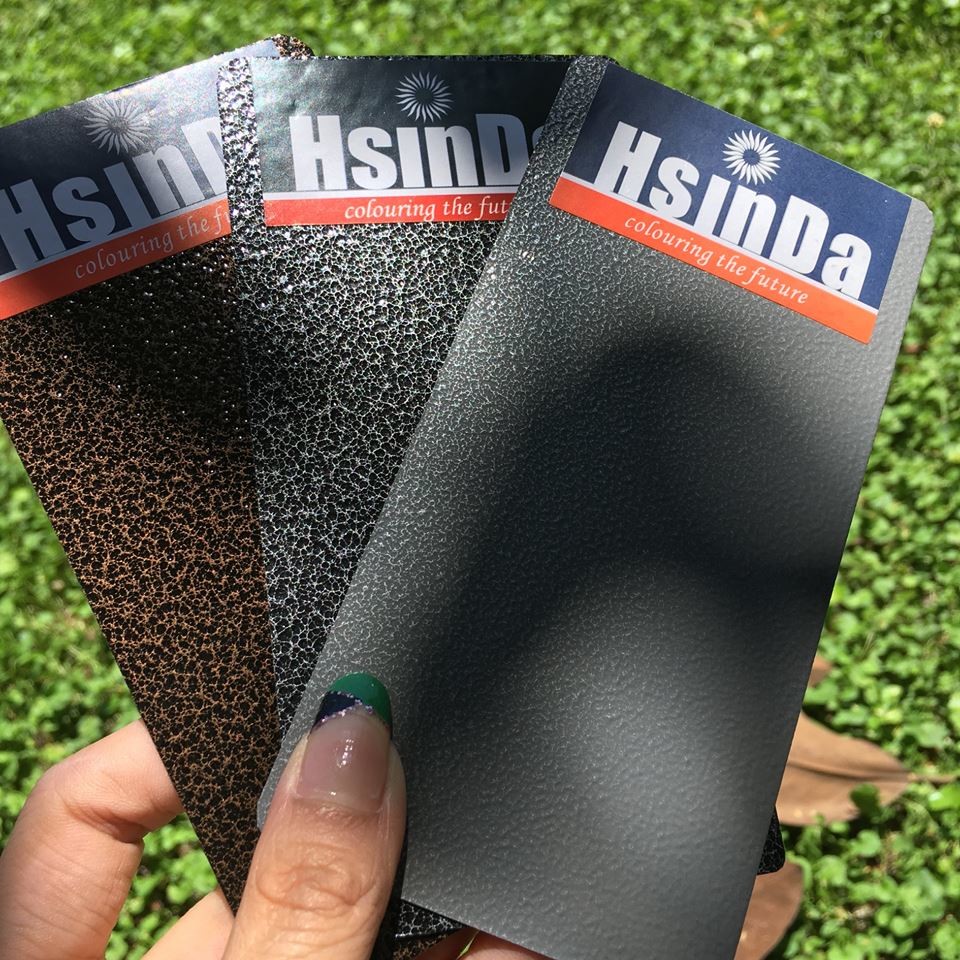 Hsinda Electrostatic Epoxy Polyester Hammer Texture Hammertone Powder Coating Paint