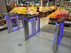 Buy cheap RFID Card Sliding Gate Turnstile , Ticket Checking Automatic Systems Turnstile product