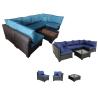 Buy cheap Garden Furniture Rattan Sofa Set Rope Outdoor Leisure Sofa Set Black Wicker from wholesalers