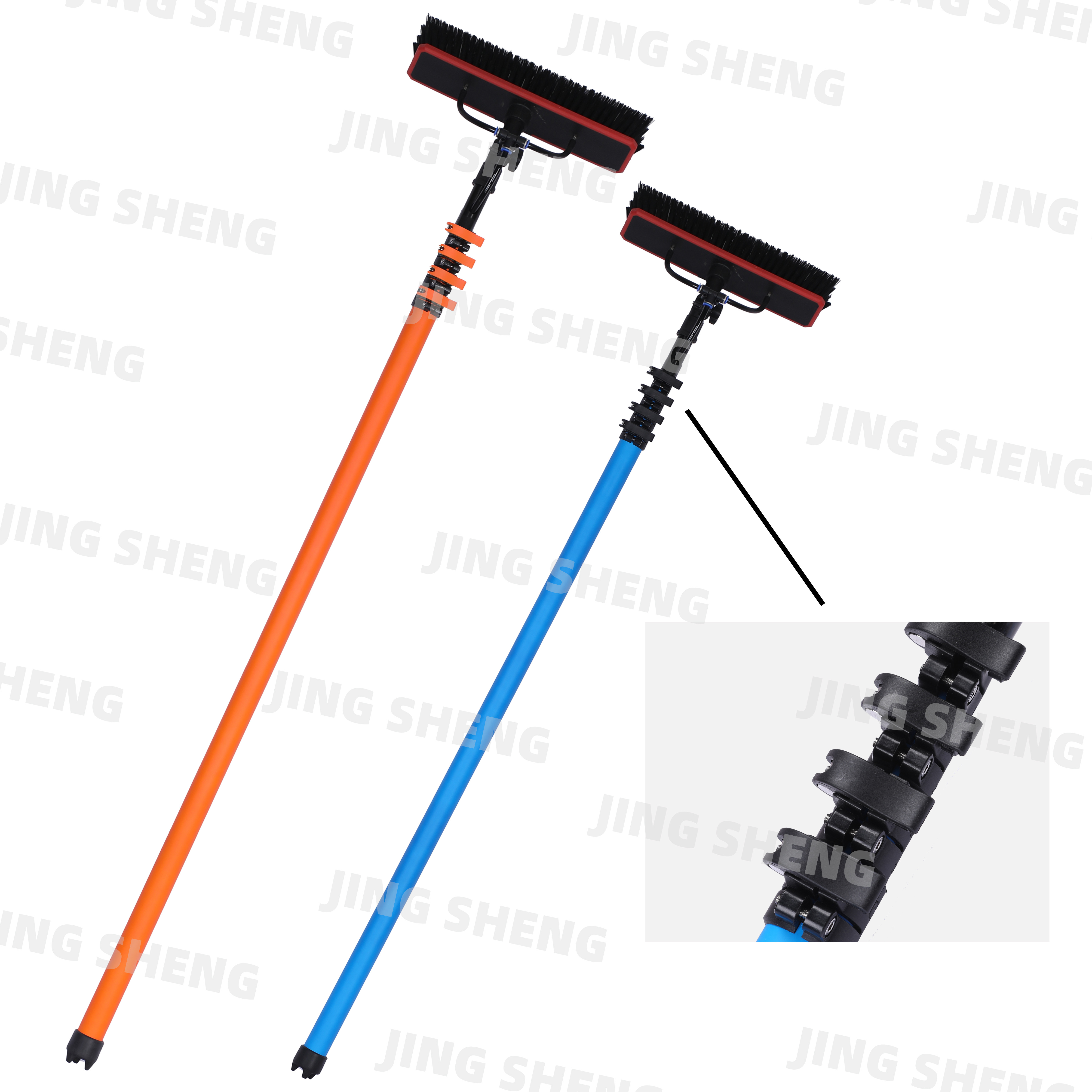 50ft Anti-Spin Carbon Fiber Telescopic Window Cleaning Pole For high-rise window cleaning, solar panels