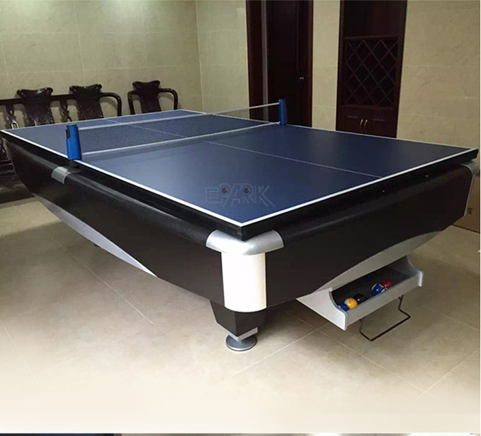 American Style 9 Foot Black Billiard Table For Shopping Mall