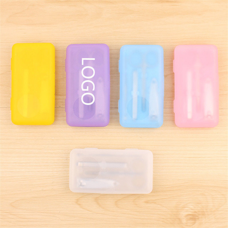 Colorful Stainless Steel Nail Cutter Set Four Pieces With Box