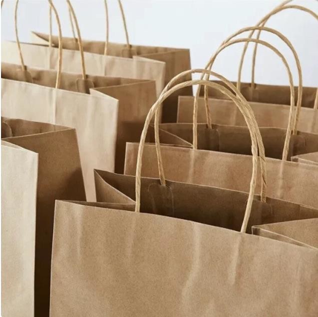 Cheap Paper Bags Custom Printed Luxury Kraft Paper Shopping Bags Cheap Retail Packaging For Clothing Gifts