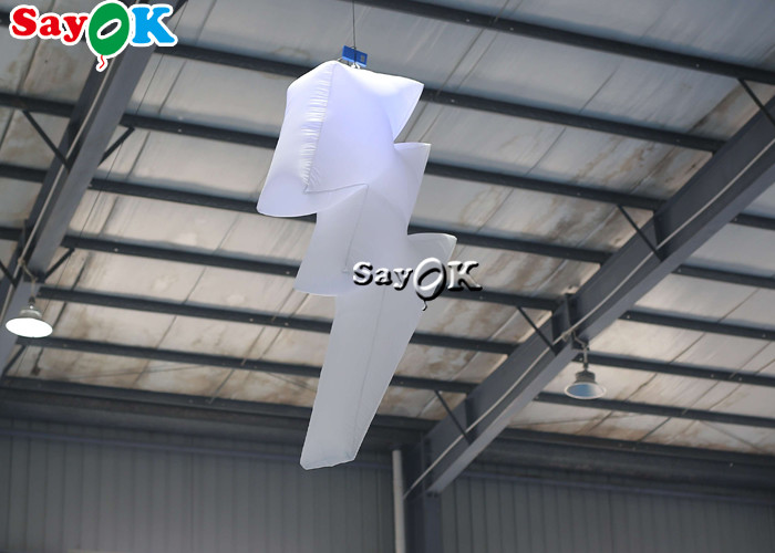 Nylon Cloth Hanging Inflatable Lightning Decoration Wind Resistant