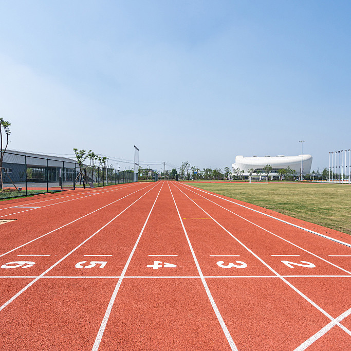 Soundproof Synthetic Sports Flooring Colorful Polyurethane Binder EPDM Rubber Running Track