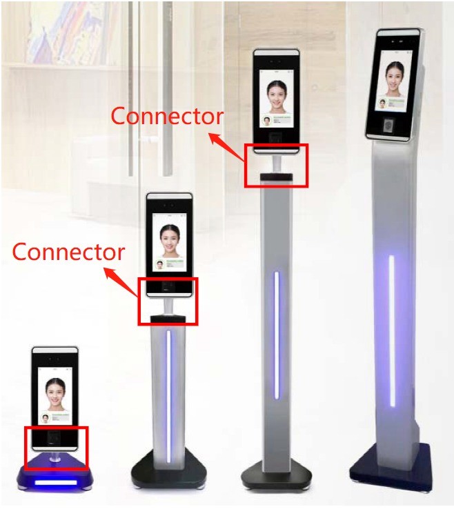 31cm Black Desktop Facial Detector Stand With LED Light