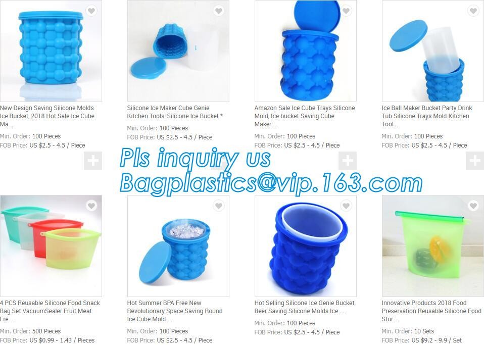 Kitchen Tools Revolutionary Space Saving Beer Wine BPA free Silicone And PP Ice Cube Maker Genie,Party Drink Tub Chillin