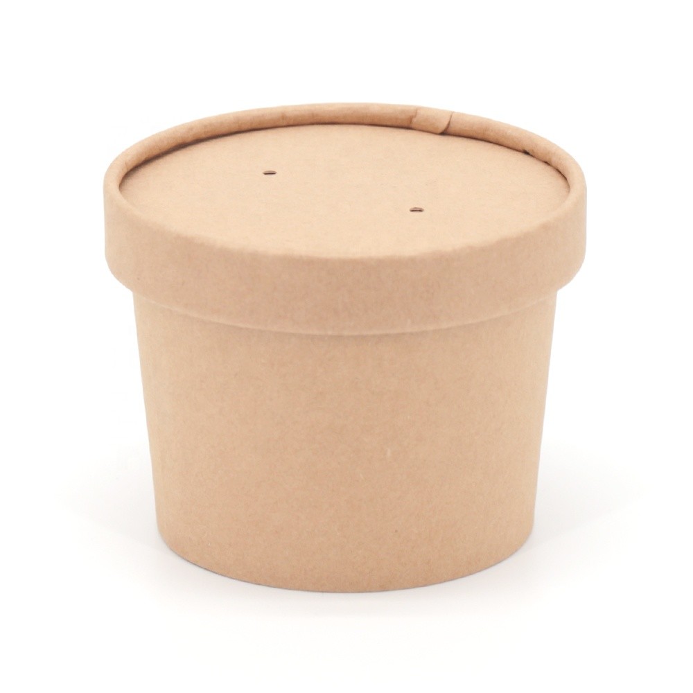 Custom Printing Paper Ice Cream Dessert Cup With Lid