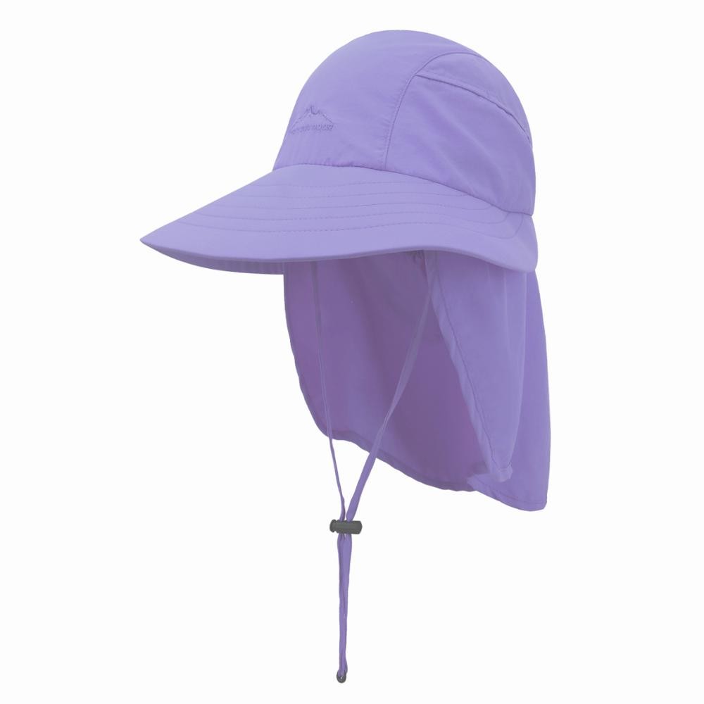 100%ployester Outdoor sun shade baseball Cap with Neck Flap Cover Bucket Hats with string Many colors are available