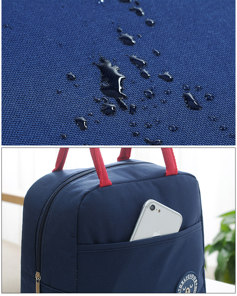 Adult Aluminium Foil 600D Polyester Insulated Lunch Cooler Bags