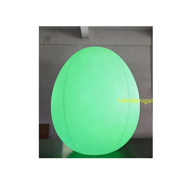 1.5m 1.8m Easter Egg Decoration PVC Balloon Light Ground Use Tap To Change Color