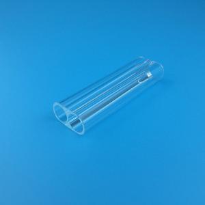 Buy cheap Clear Laser Spare Parts Circular Double Holes Quartz Laser Glass Tubes product