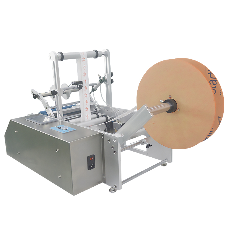 Electric Driven Round Bottle Labeling Machine for Pet Bottles 76mm Roll Diameter