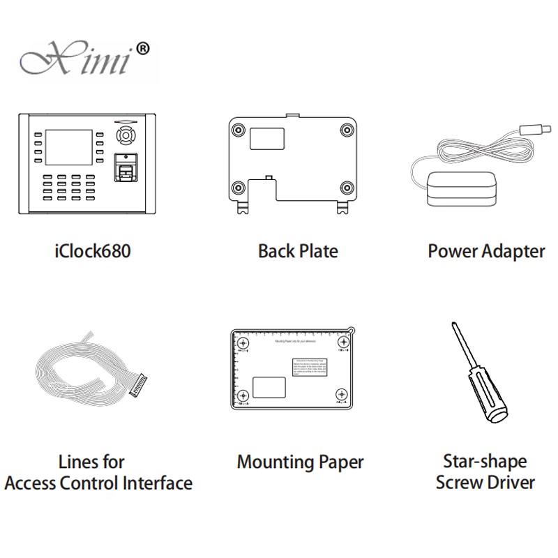 Fingerprint Access Control And Time Attendance System Iclock680 Webserver With Camera 13.56MHZ IC Card Fingerprint attendance