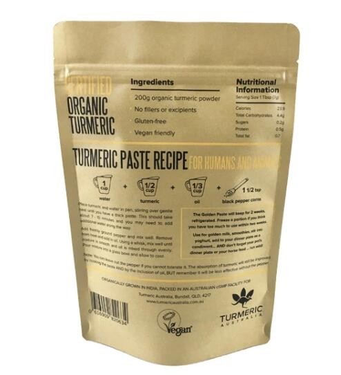 resealable zipper printed kraft paper stand up pouch powder packaging bags