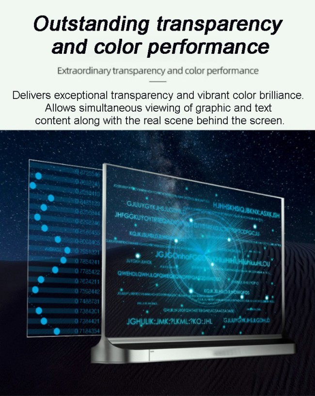 Touch OLED Transparent Screen for Science and Technology Exhibitions Writing Method Pen/Finger Touch