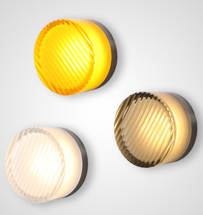 Modern simple hotel bedroom mirror lamp round interior colorful wall lamp