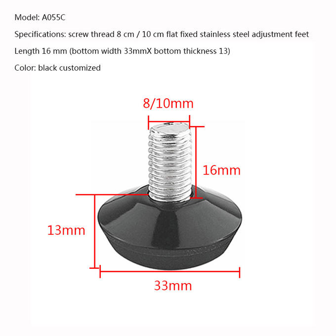 Office Furniture Adjustable Table Legs Foot Pad Non Slip Heightening Support Foot