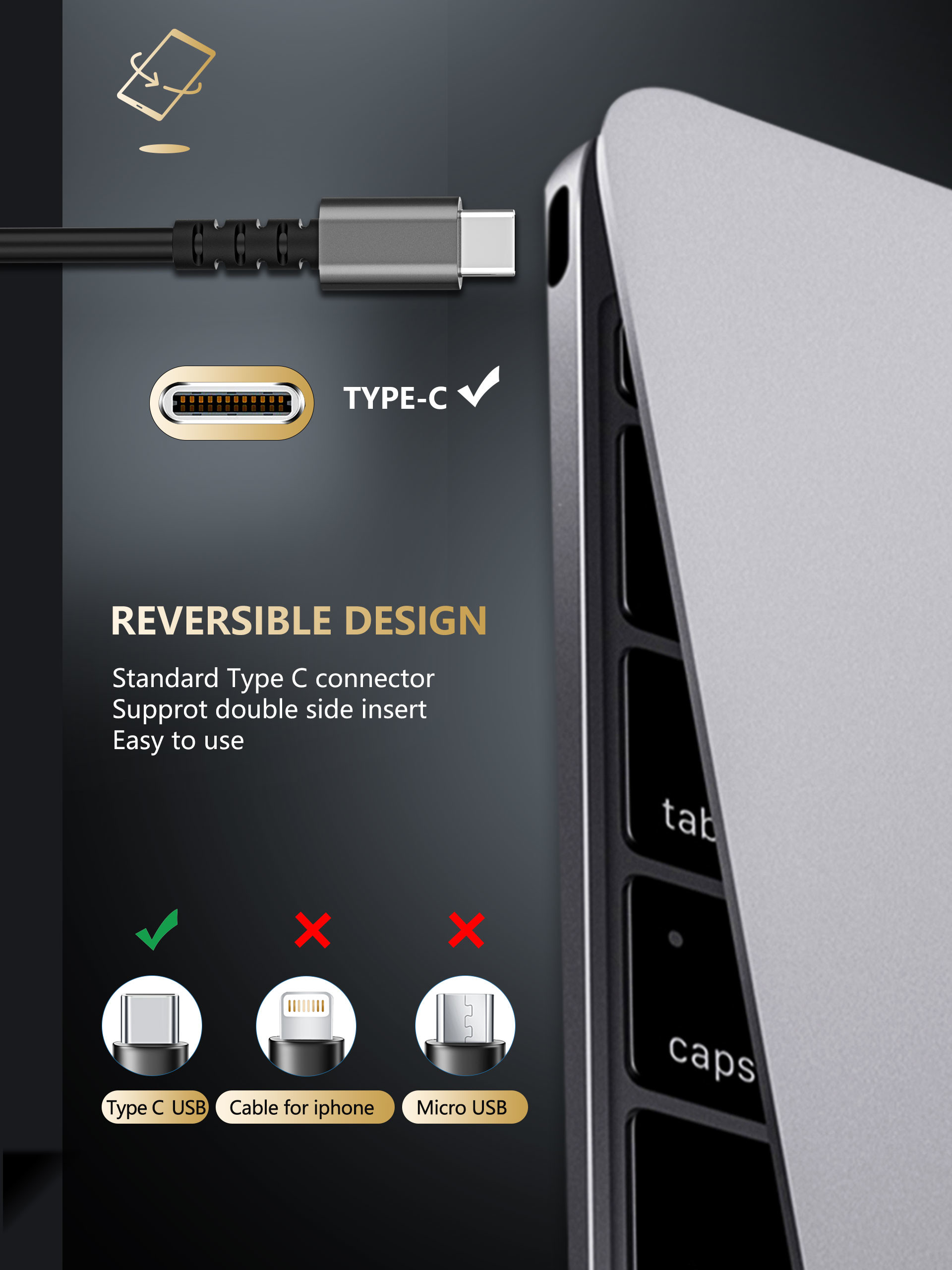 Gen1 USB Type C Charging Cable