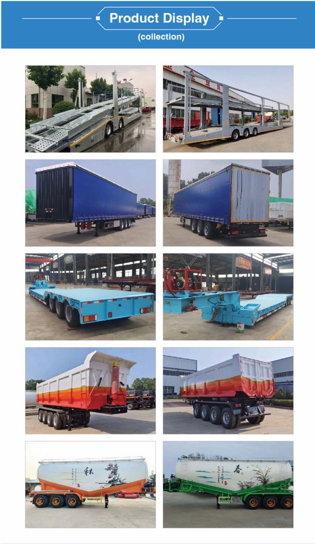 China Hot Saling 2 Axles 6-8 Units Car Carrier /Transport Semi Trailer