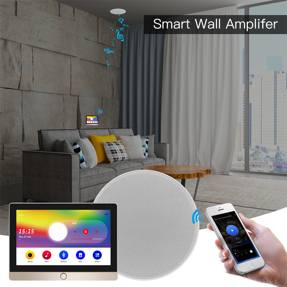 Tuya Smart Home Security Background Music System Wall Amplifier Central Control Panel