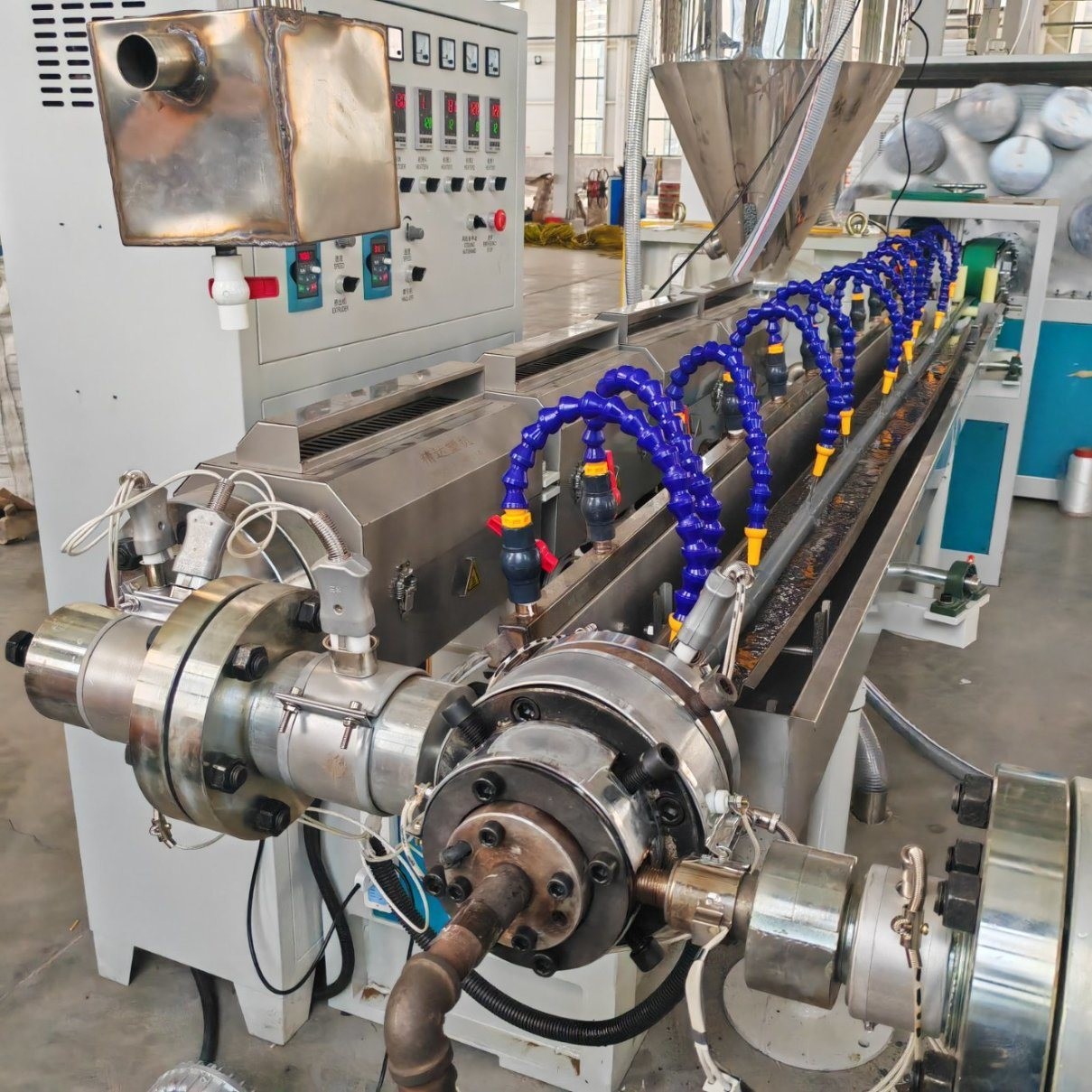 12mm Diameter Range PVC Fibre Reinforced Pipe Making Machine 20-110kg/h Output