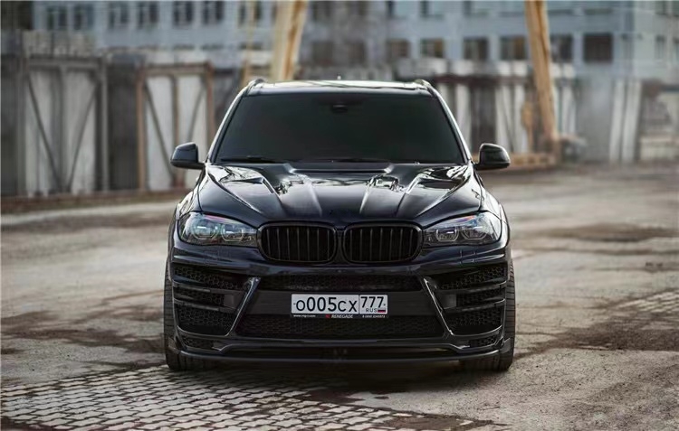 For BMW X5 X5M Wide-body Kit X5 X5M Upgraded RD Carbon Fiber Style Front and Rear Bumper Spoiler Hood Widebody Kit
