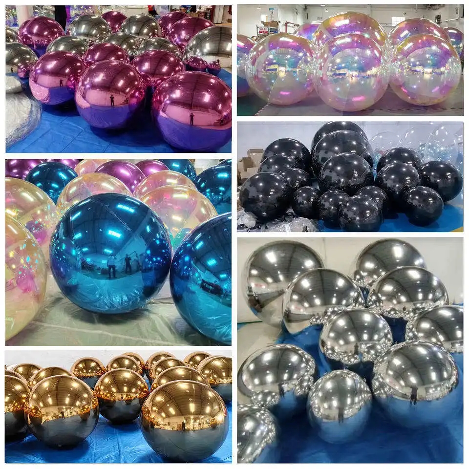 ODM Large Advertising Balloons Outdoor Floating Silver Giant