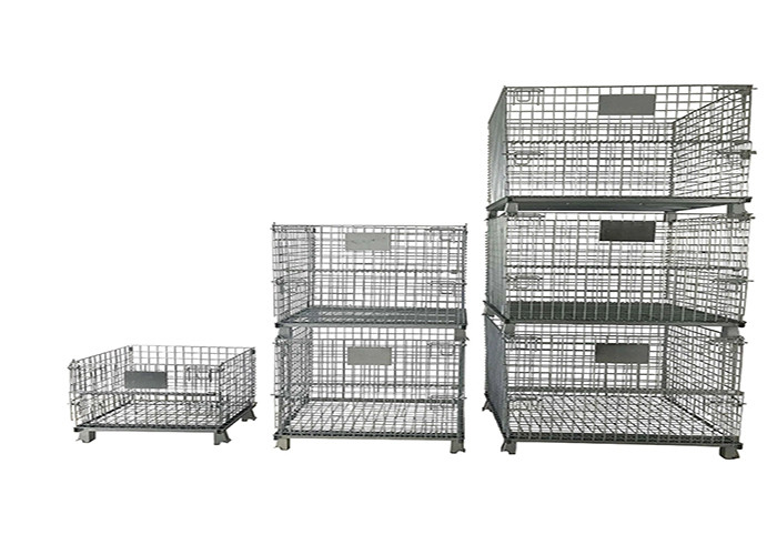 SGS Stainless Steel Mesh Container , Warehouse Wire Mesh Storage Bins