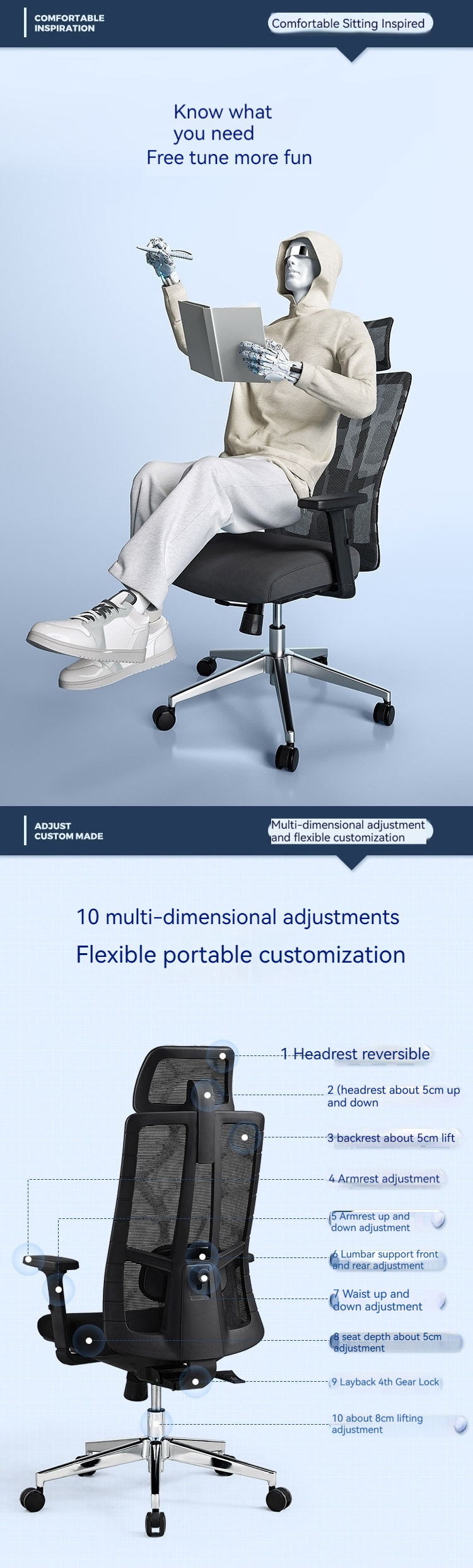 Modern Office Furniture Manager Office Executive Table and Ergonomic Mesh Office Chair