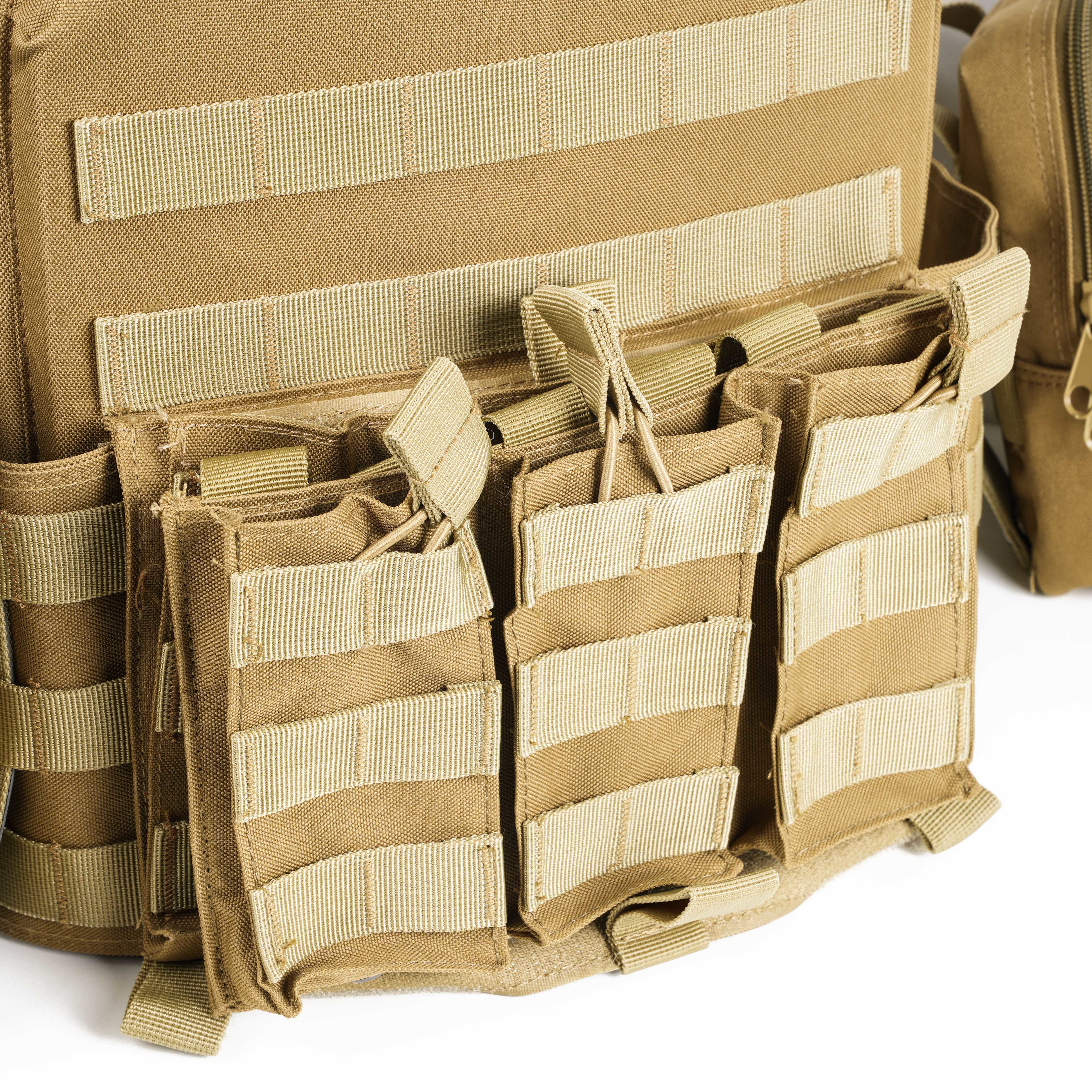 High Protection Military Tactical Bulletproof Vest ARAMID / UHMWPE Customized Style