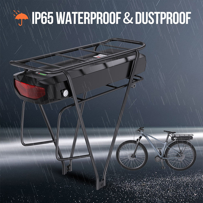 Lightweight 36 Volt Lithium Ebike Battery Rainproof DC2.1 Charging
