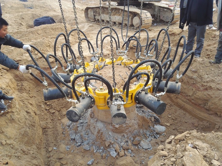 Low Noise Low Vibration Hydraulic Round Pile Breaker Construction Machinery Attachments