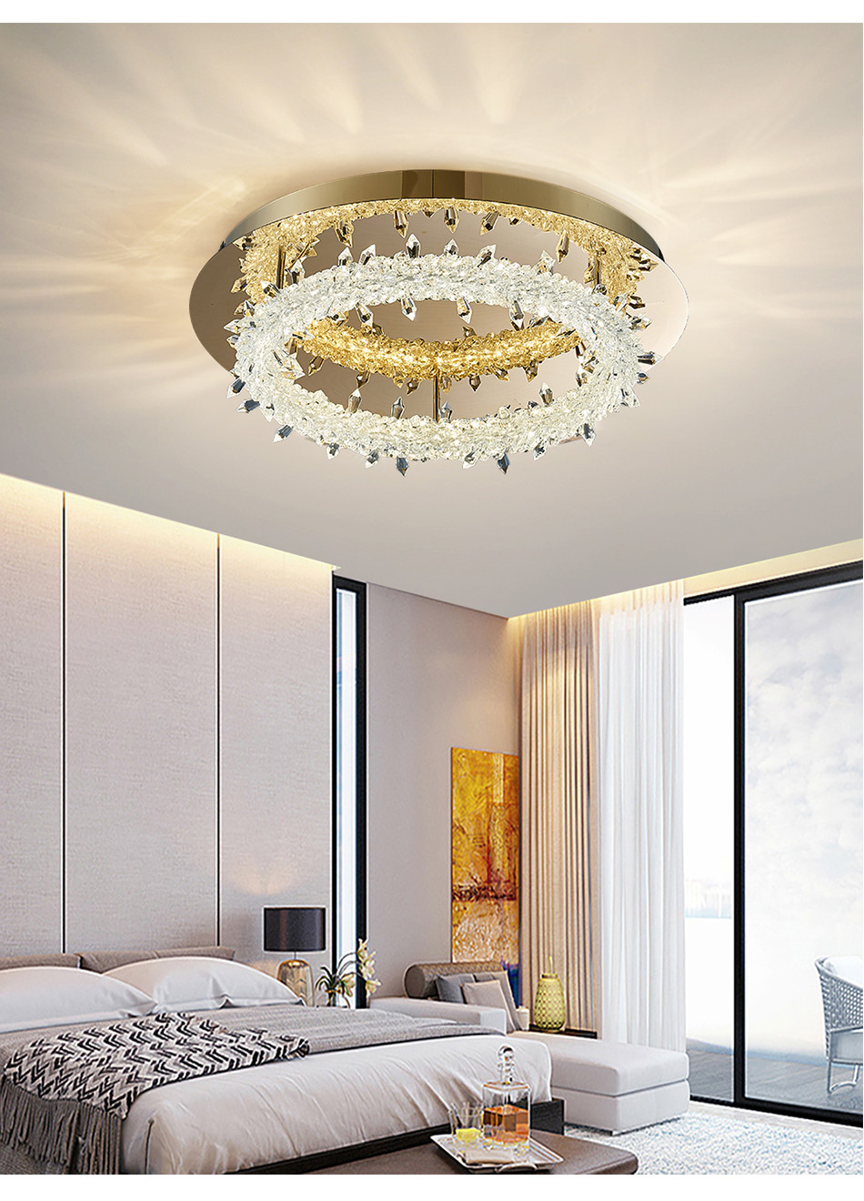 Crystal Led Ceiling Chandelier For Living Room Bedroom modern ceiling lamp(WH-CA-68)
