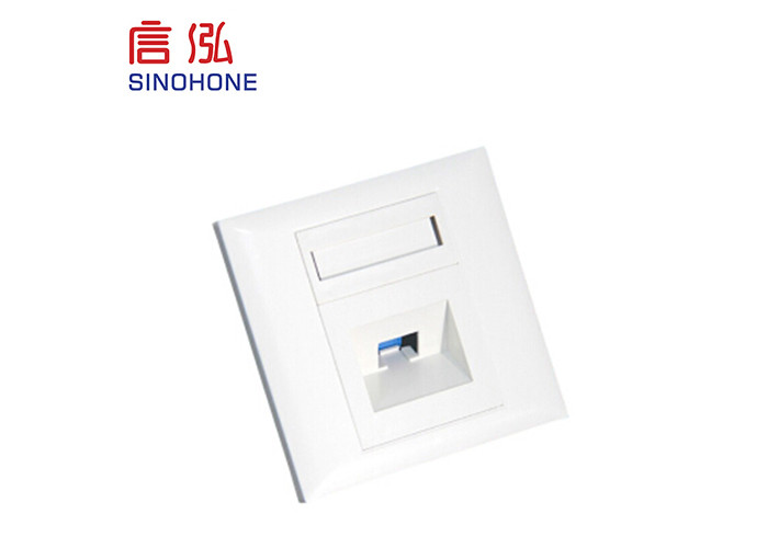 Indoor Mini Fiber Optic Termination Box , FTTH Drop Cable Fiber Optic Faceplate