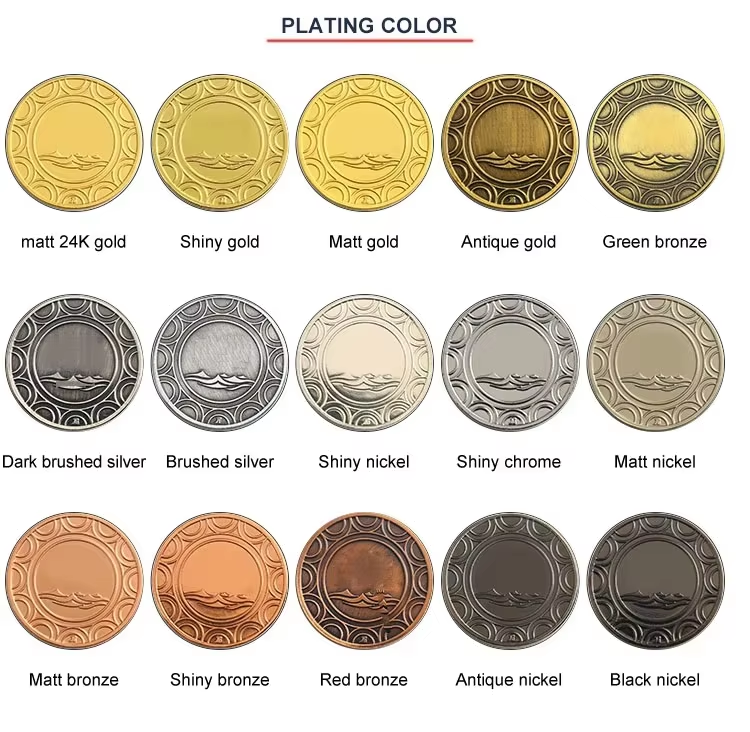 Various metal keychain designs and plating finishes available