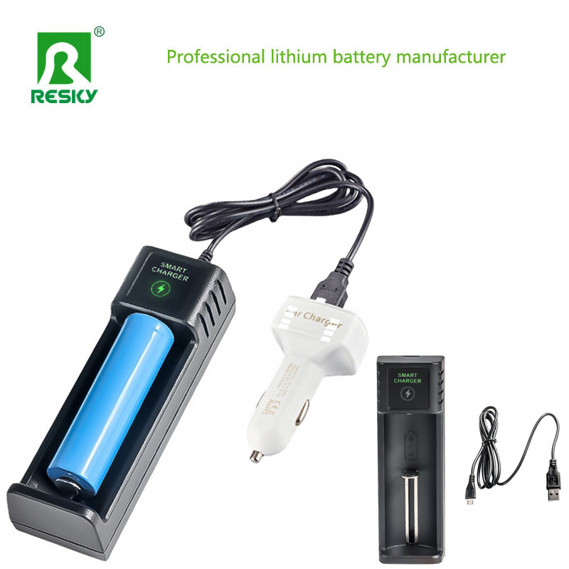 Single Slot Rechargeable Battery Charger 4.2V USB Smart for Li-ion 18650 Battery