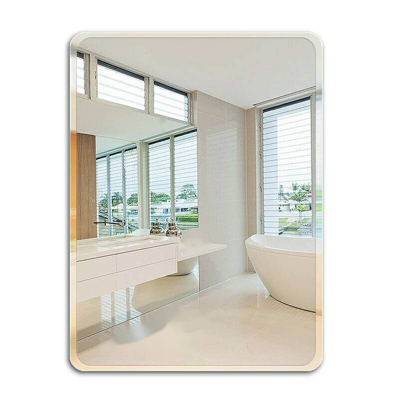 Bath Mirror Square Wall Inflatable Ball Sticker Two-Way Wavy Full Length Decor Mirror