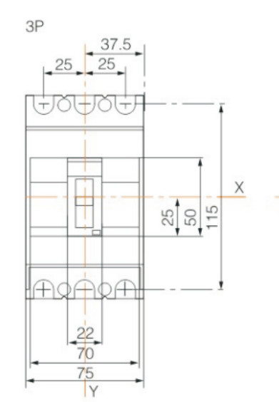 3P 100A EZC100N MCCB Moulded Case Circuit Breaker STEZC Series