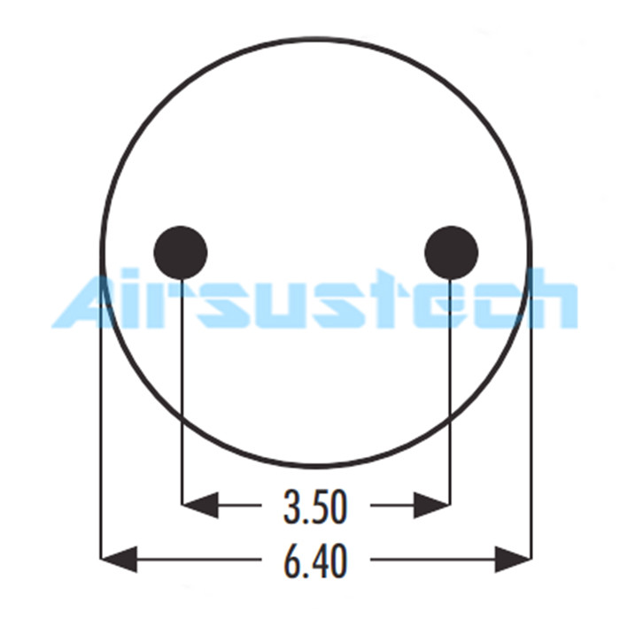 2B9-230 Rubber Bellows Goodyear Air Spring 3.5 Kg Weight With Steel Plate Air Suspension