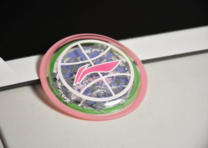 0.8mm TPU Printing Ink Embossed Patches Bling Sequins For Clothing Labels