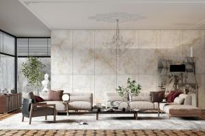 Buy cheap Light Yellow Polished Glazed Porcelain Tile 900x1800mm product