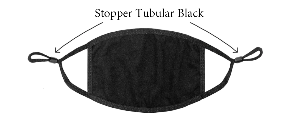 Stopper Tubular Black Silicone mask stopper