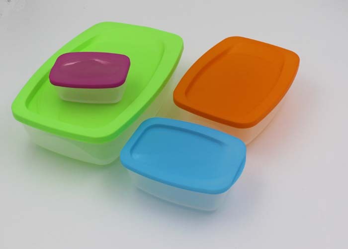 Colorfull Microwave Safe PP Plastic Lunch Boxes Food Container Set For Hiking , Picnic