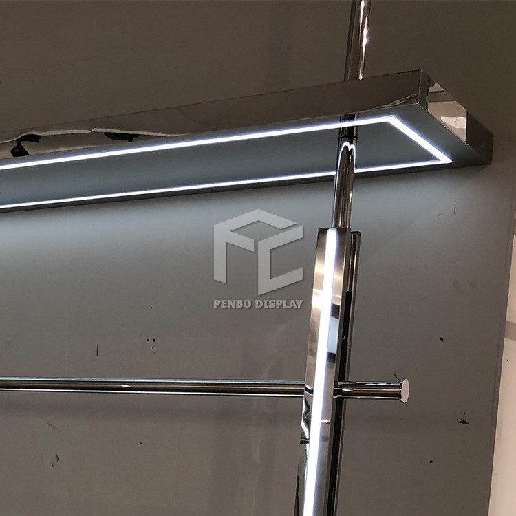 CNC Clothing Display Rack Powder Coated Display Store Furniture