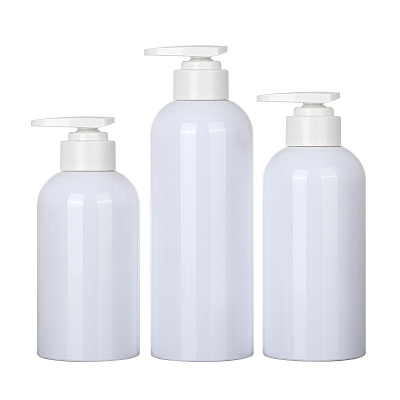 350ml Plastic Recycling Skincare Container Wholesale 500ml Unique Shape Shampoo Bottle With Pump