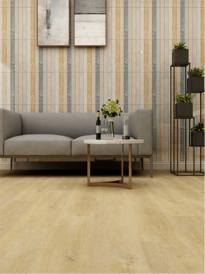 Honey Grapefruit Click Wood Waterproof SPC Flooring 0.15-0.4mm GKBM Greenpy MJ-W6004
